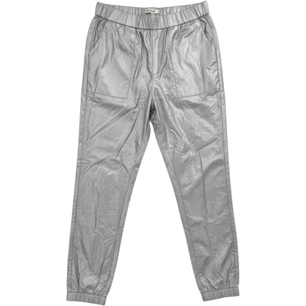 Bianco Jeans Vegan Jogger, Silver Metallic, Size S — NWT, $195 Retail